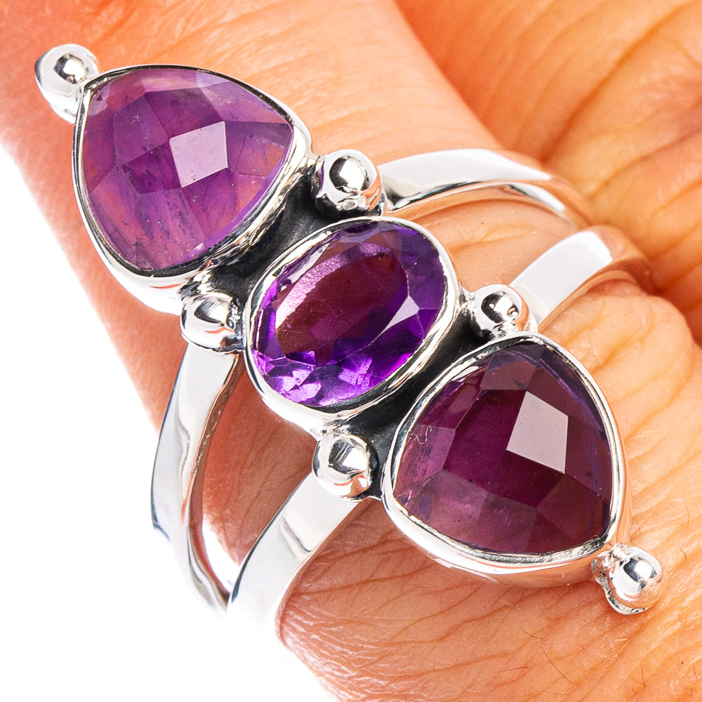 Amethyst 925 Sterling Silver Premium Ring Size 8.5 (925 Sterling Silver) R6566