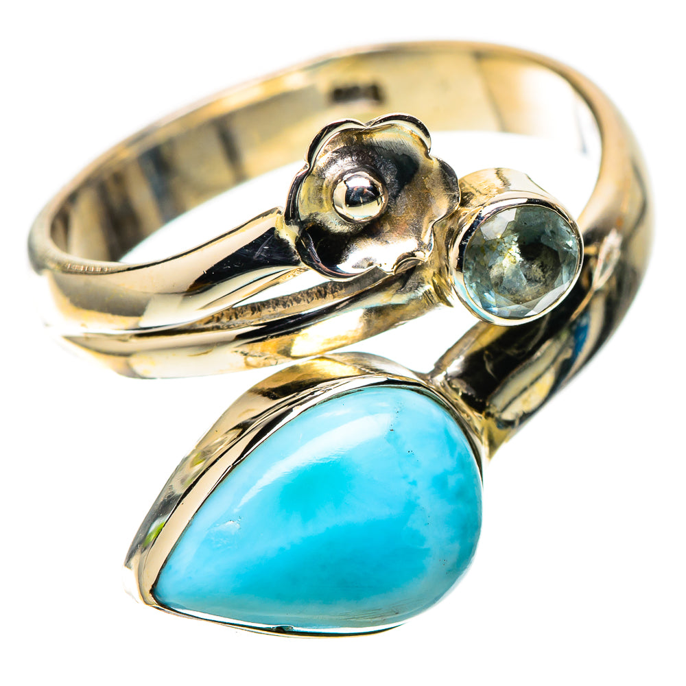 Larimar, Blue Topaz Dainty Ring Size 8 (925 Sterling Silver) RING138185