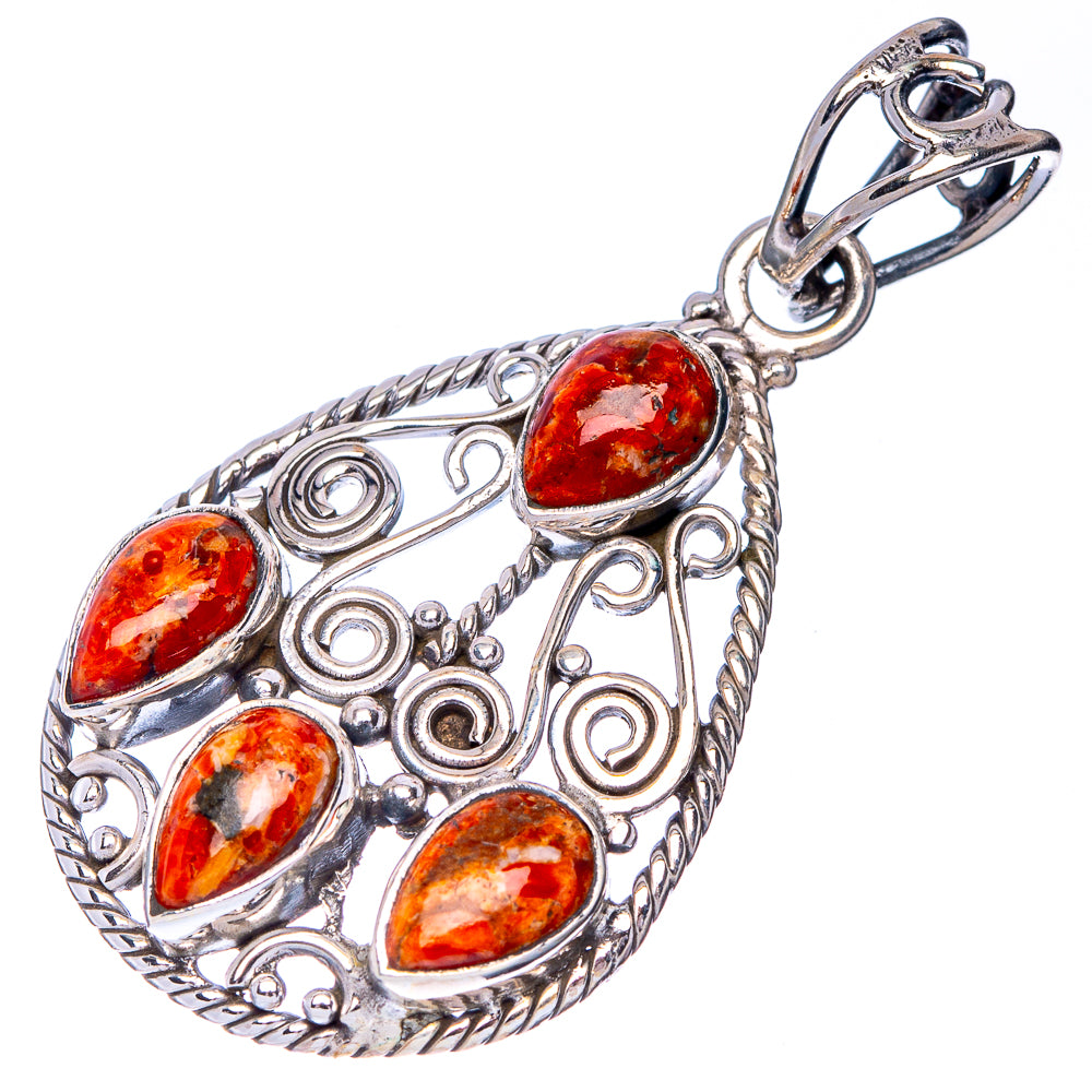 Sponge Coral Pendant 1 5/8" (925 Sterling Silver) P41051