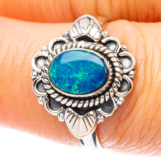Rare Doublet Opal Ring Size 7 (925 Sterling Silver) R4426