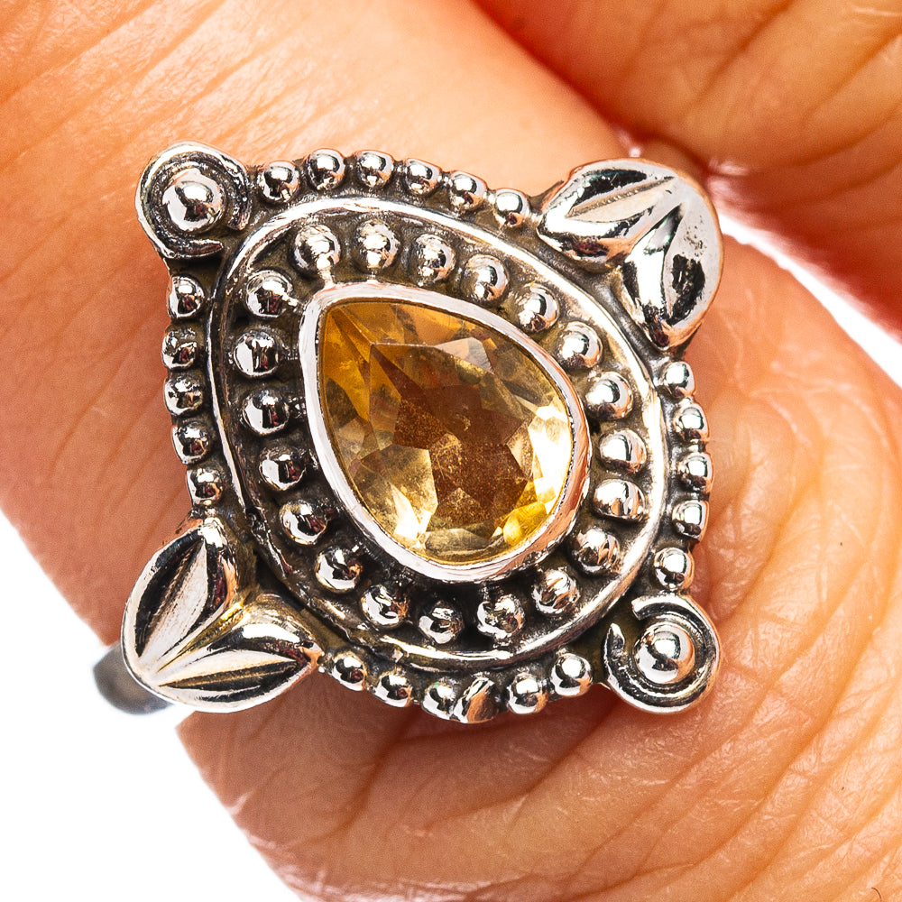 Citrine Ring Size 6.5 (.925 Sterling Silver)