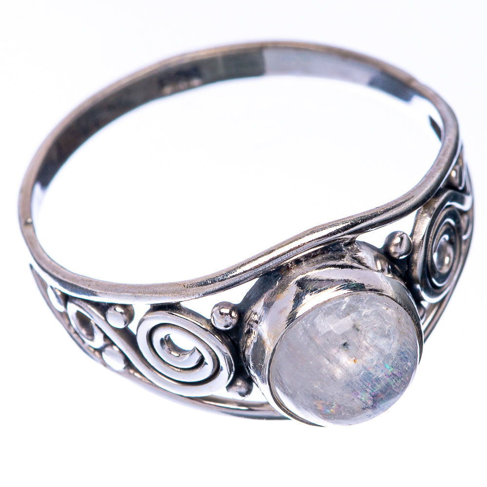 Rainbow Moonstone Dainty Ring Size 8.25 (925 Sterling Silver) R145235