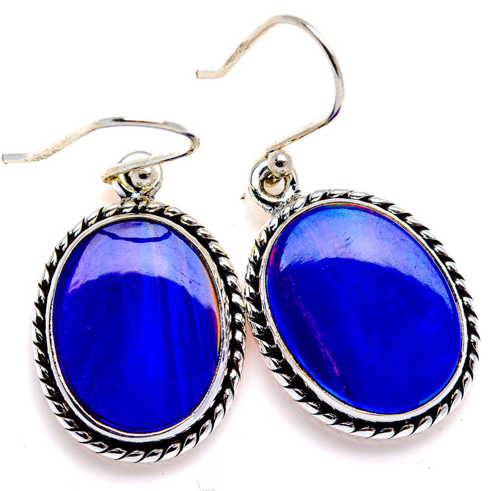 Aura Opal Earrings 1 3/8" (925 Sterling Silver) EARR432073