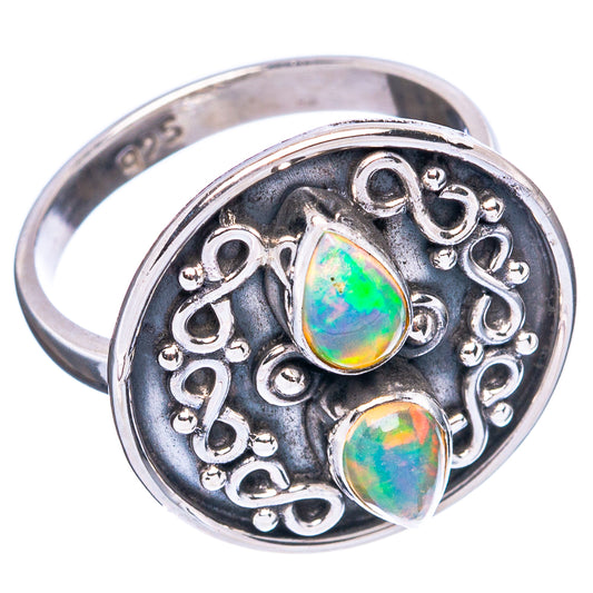 Rare  Ethiopian Opal Ring Size 6.5 (925 Sterling Silver) R3693