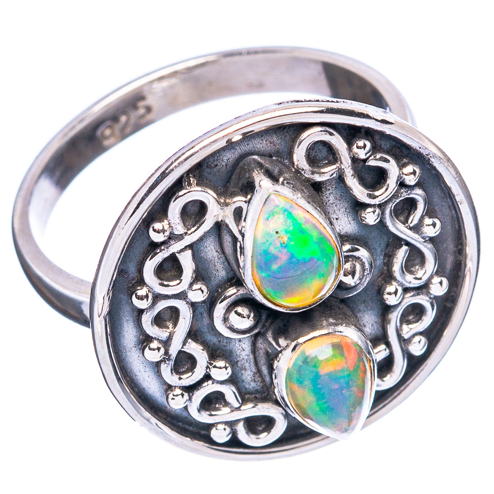 Rare Ethiopian Opal Ring Size 6.5 (925 Sterling Silver) R3693