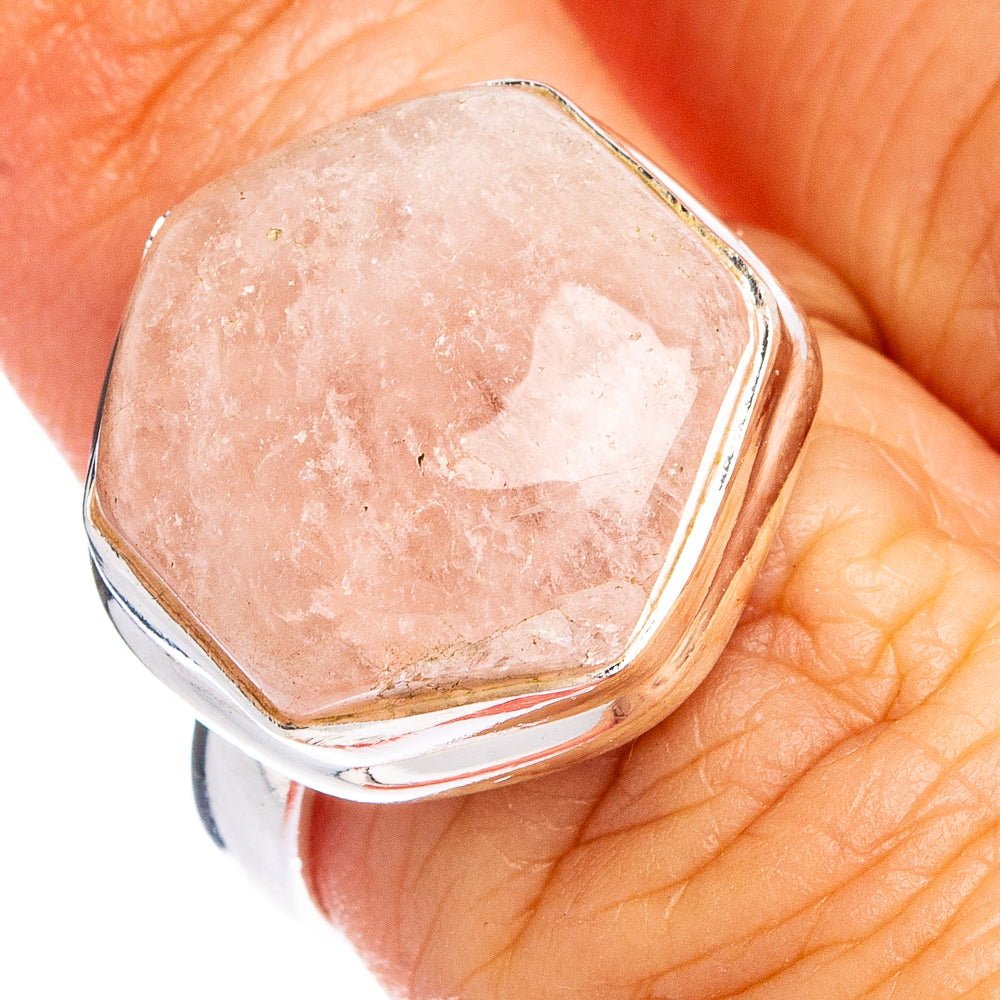 Rose Quartz Ring Size 7 (.925 Sterling Silver)