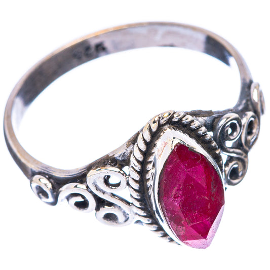 Red Sillimanite Dainty Ring Size 8 (925 Sterling Silver) R5789
