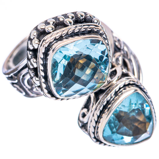 Signature Blue Topaz Ring Size 7 (925 Sterling Silver) R3535