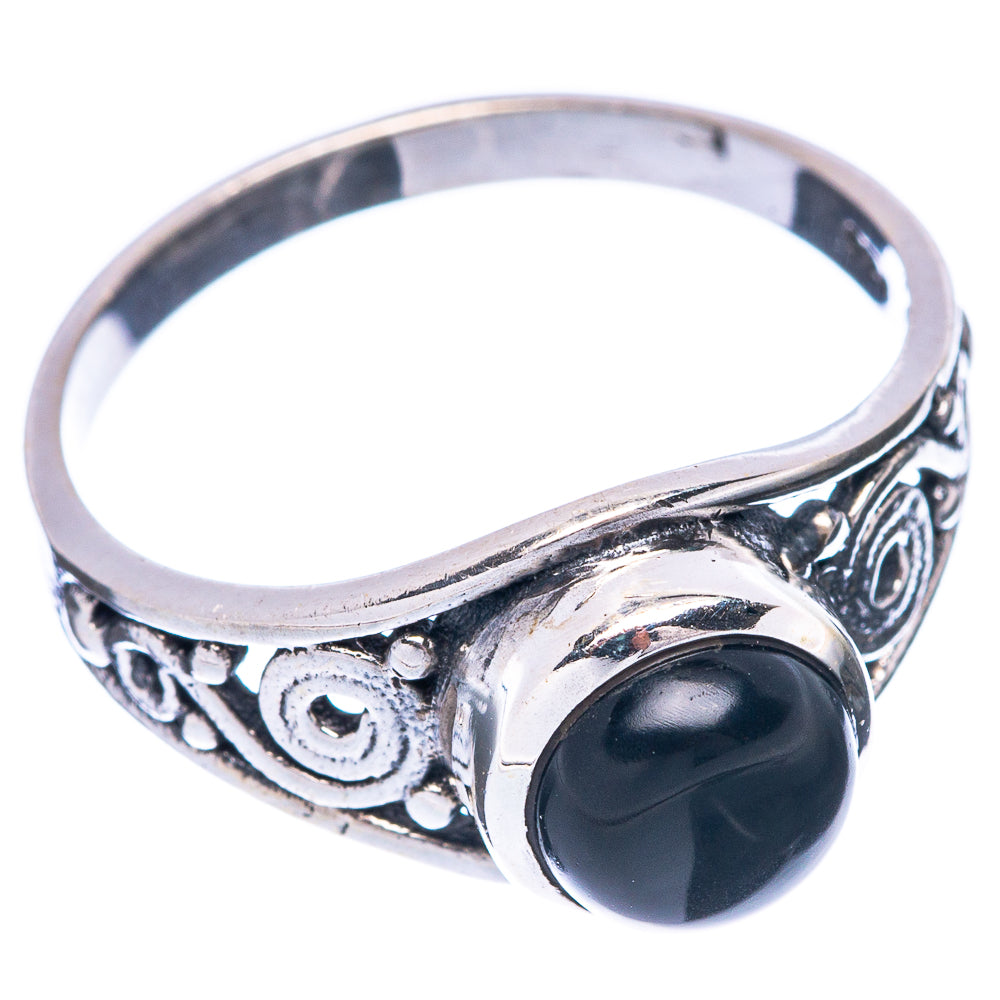 Black Onyx 925 Sterling Silver Ring Size 7.75 (925 Sterling Silver) R5370