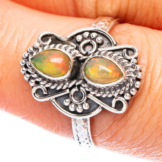Rare  Ethiopian Opal Ring Size 7.5 (925 Sterling Silver) R3697