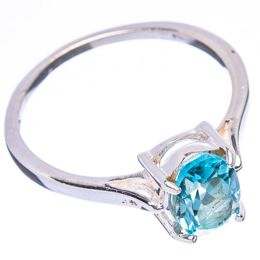 Blue Topaz Dainty Ring Size 7.75 (925 Sterling Silver) R5890