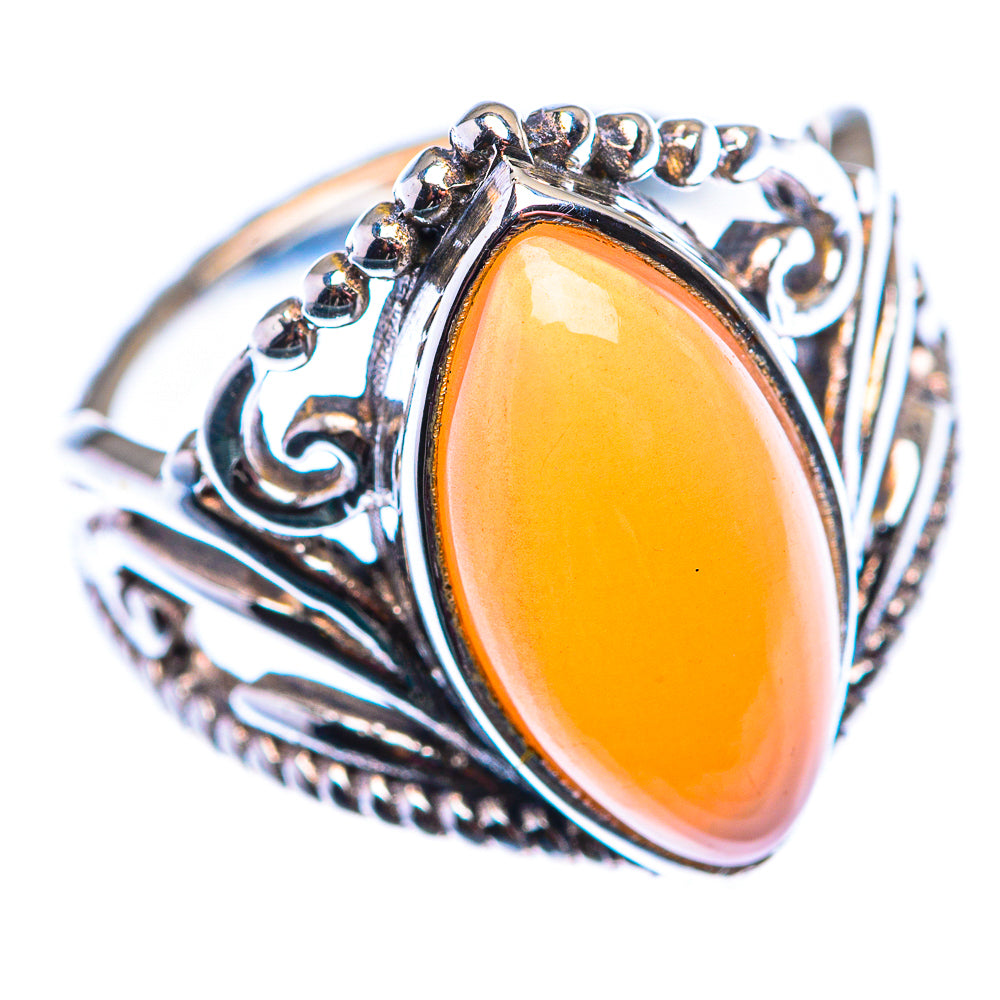 Peach Moonstone Ring Size 6.25 (925 Sterling Silver) RING140090
