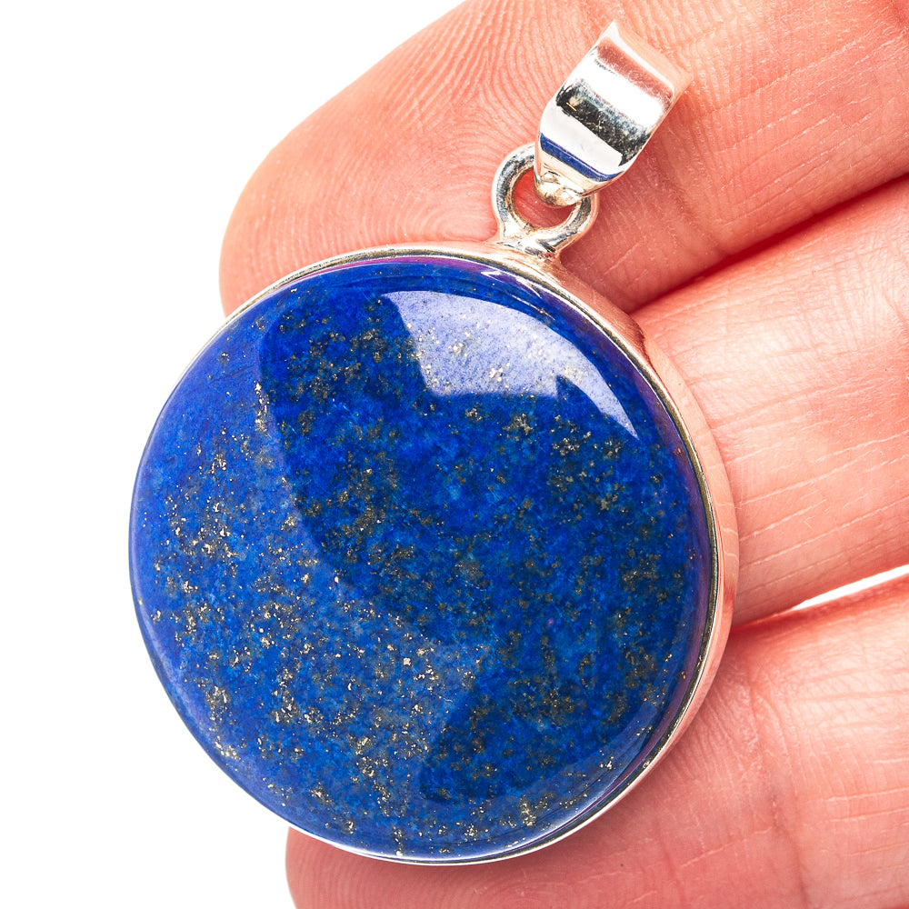 Lapis Lazuli Pendant 1 5/8" (.925 Sterling Silver)