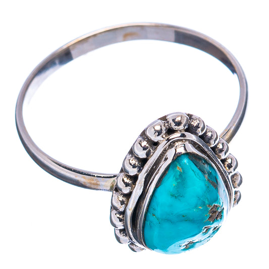 Oval turquoise gemstone ring with scalloped .925 sterling silver bezel