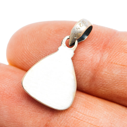Southwestern Style Palomino Turquoise Pendant 7/8" (.925 Sterling Silver)