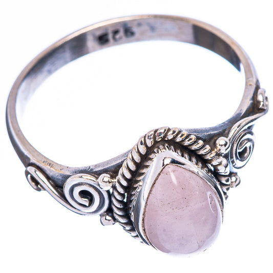 Rose Quartz Dainty Ring Size 8 (925 Sterling Silver) R5168