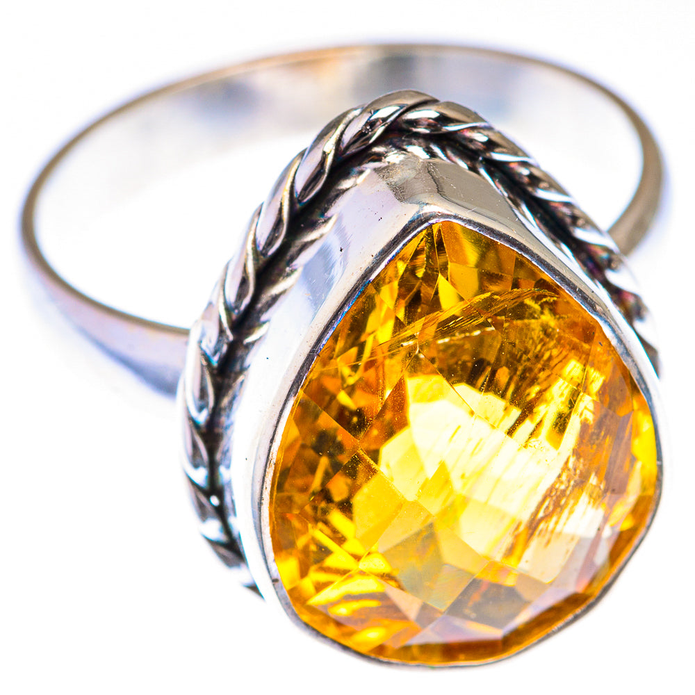 Faceted Citrine Ring Size 9.25 (925 Sterling Silver) RING139922