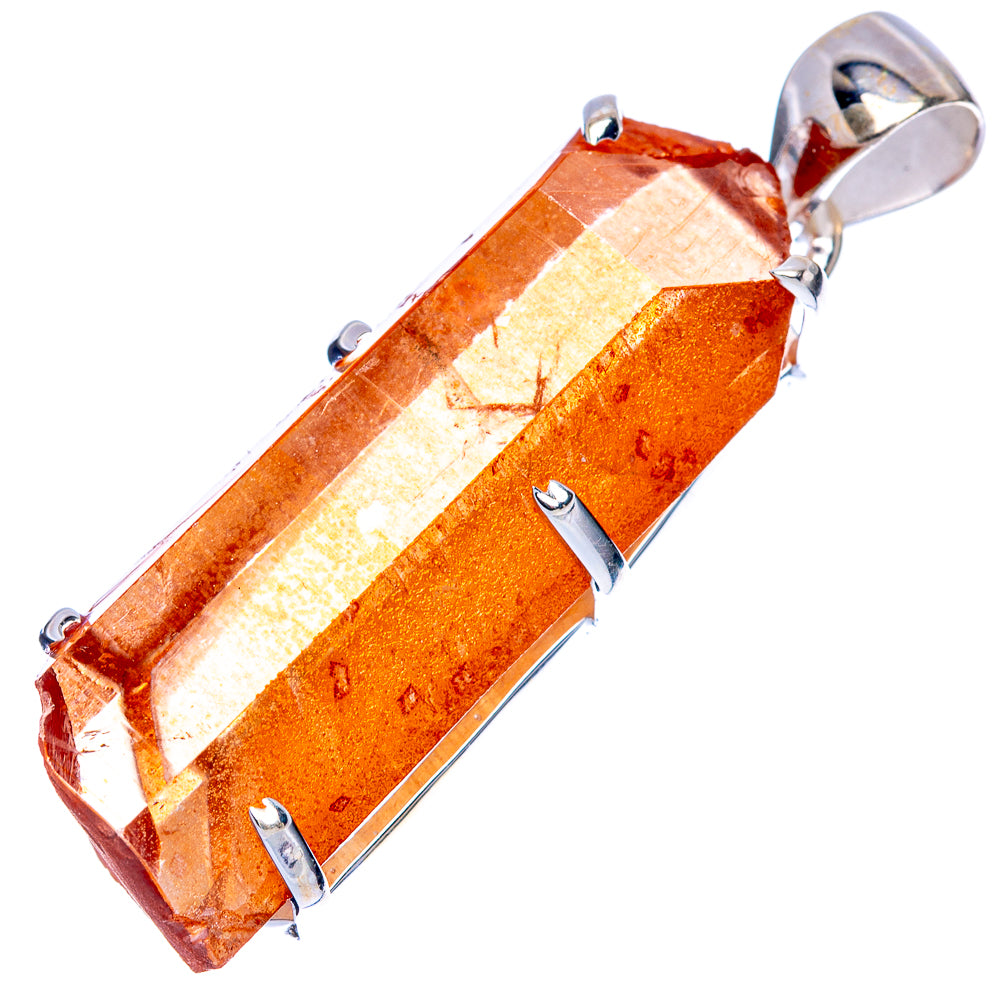 Rare Imperial Topaz Pendant 1 3/4" (925 Sterling Silver) P41690