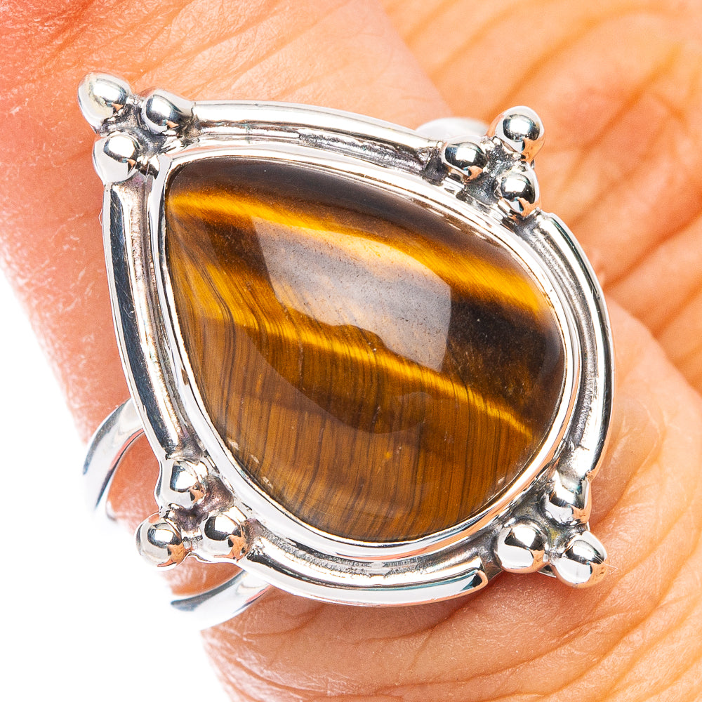 Premium Tiger Eye Ring Size 6.75 (925 Sterling Silver) RING7695