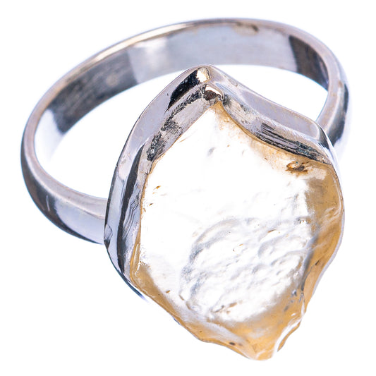 Natural Libyan Desert Glass Ring Size 6.75 (925 Sterling Silver) R4874