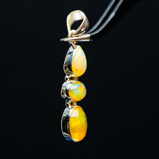 Premium Ethiopian Opal Pendant 1 5/8" (.925 Sterling Silver)