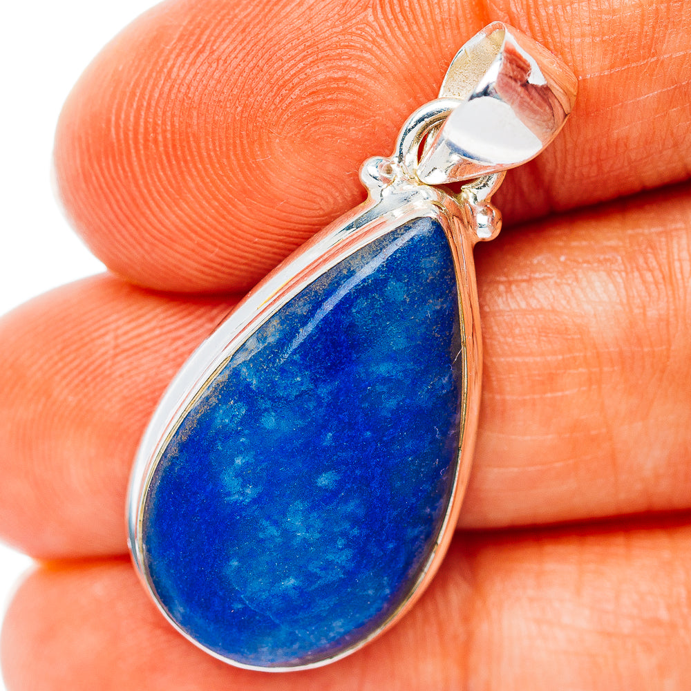 Lapis Lazuli Pendant 1 3/8" (.925 Sterling Silver)