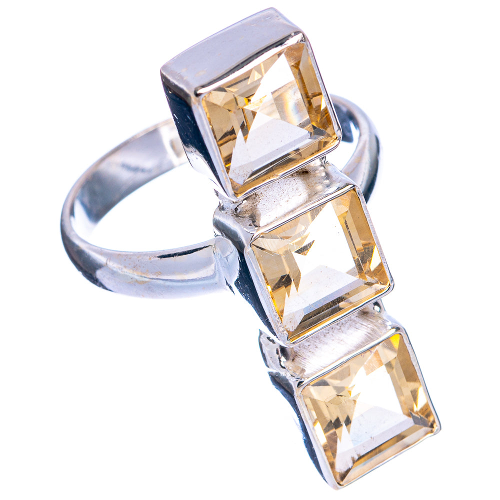 Large Faceted Citrine Ring Size 10 (925 Sterling Silver) R144498