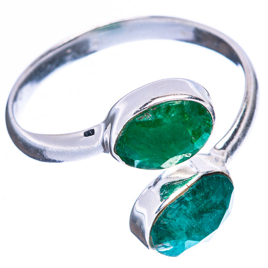 Green Sillimanite Dainty Ring Size 7 Adjustable (925 Sterling Silver) R5125