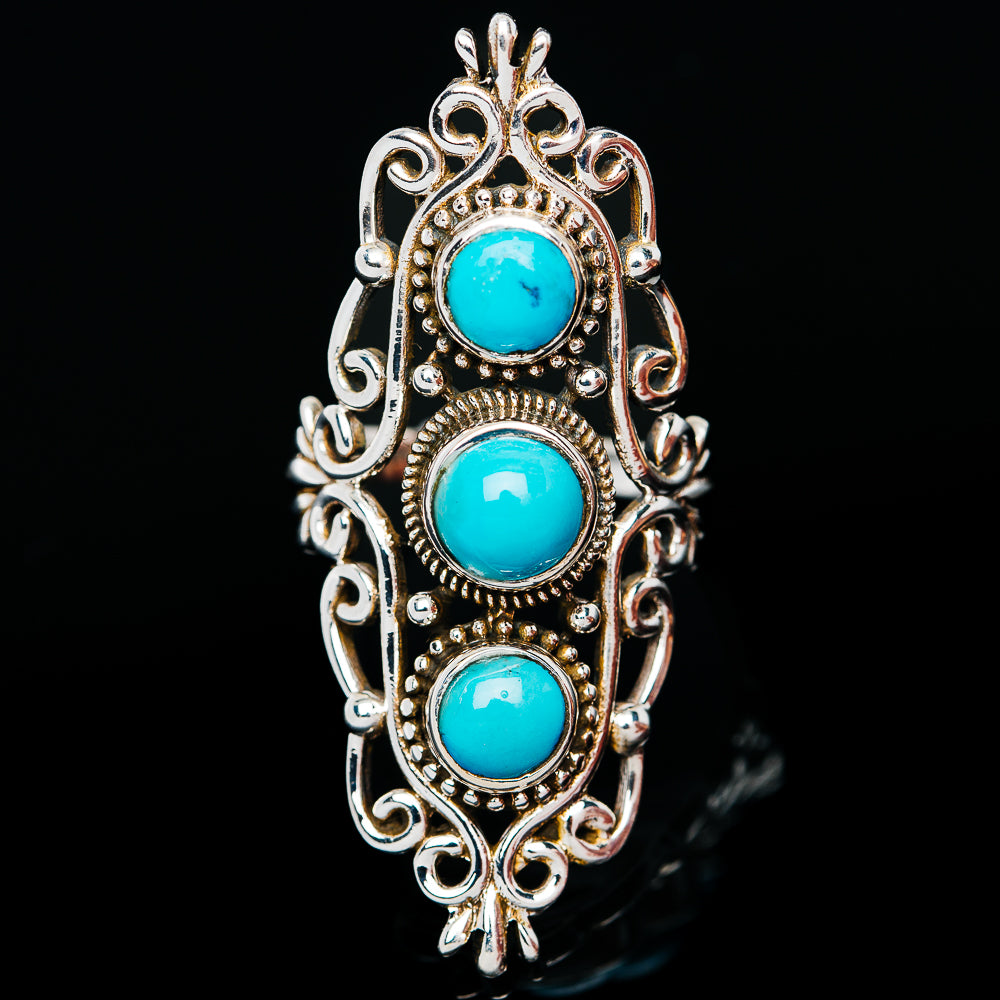 Premium Sleeping Beauty Turquoise Ring Size 7.75 (.925 Sterling Silver)