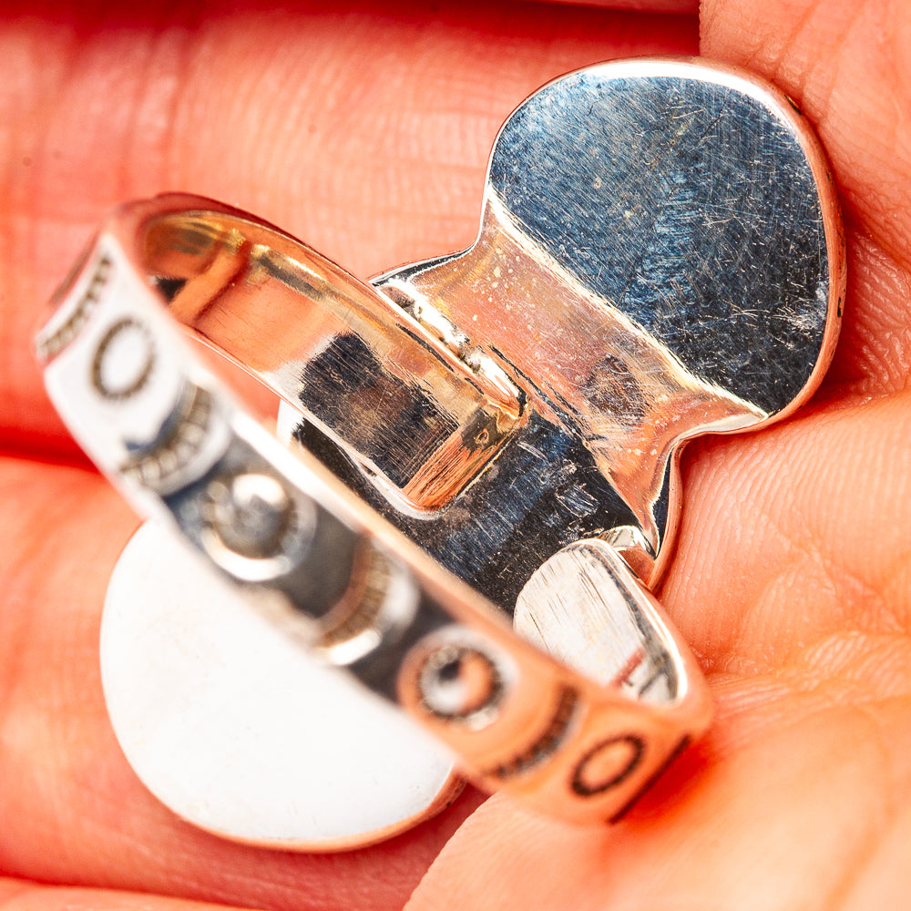Exclusive Mohave Turquoise Ring Size 9 Adjustable (.925 Sterling Silver)
