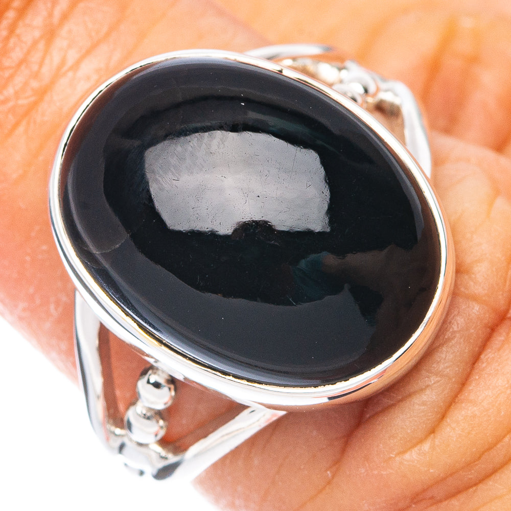 Premium Black Onyx Ring Size 5.75 (925 Sterling Silver) RING7736