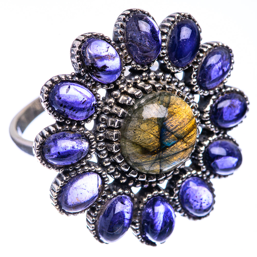 Large Labradorite, Tanzanite Ring Size 9.25 (925 Sterling Silver) R141262