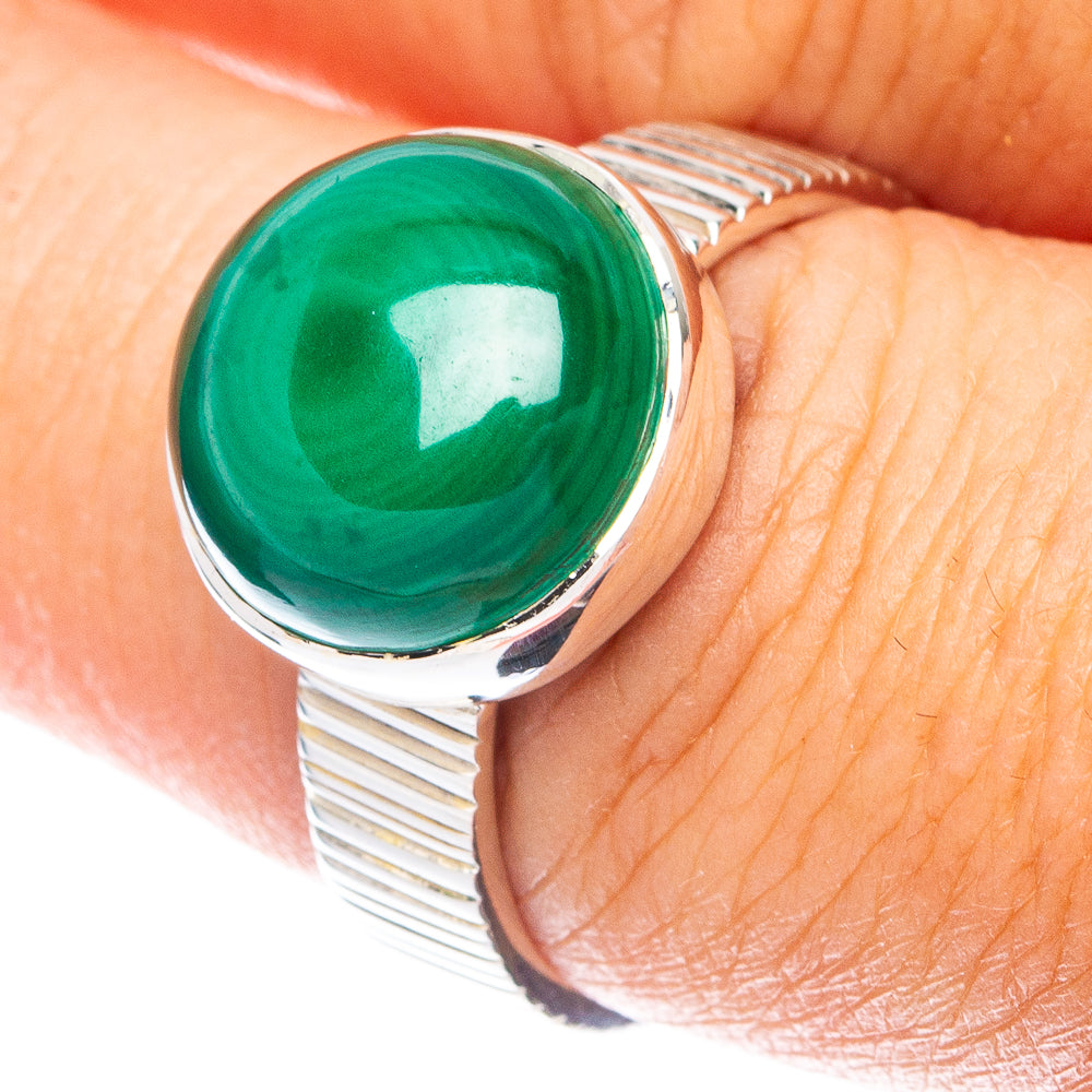 Premium Malachite Ring Size 7.75 (925 Sterling Silver) RING7701
