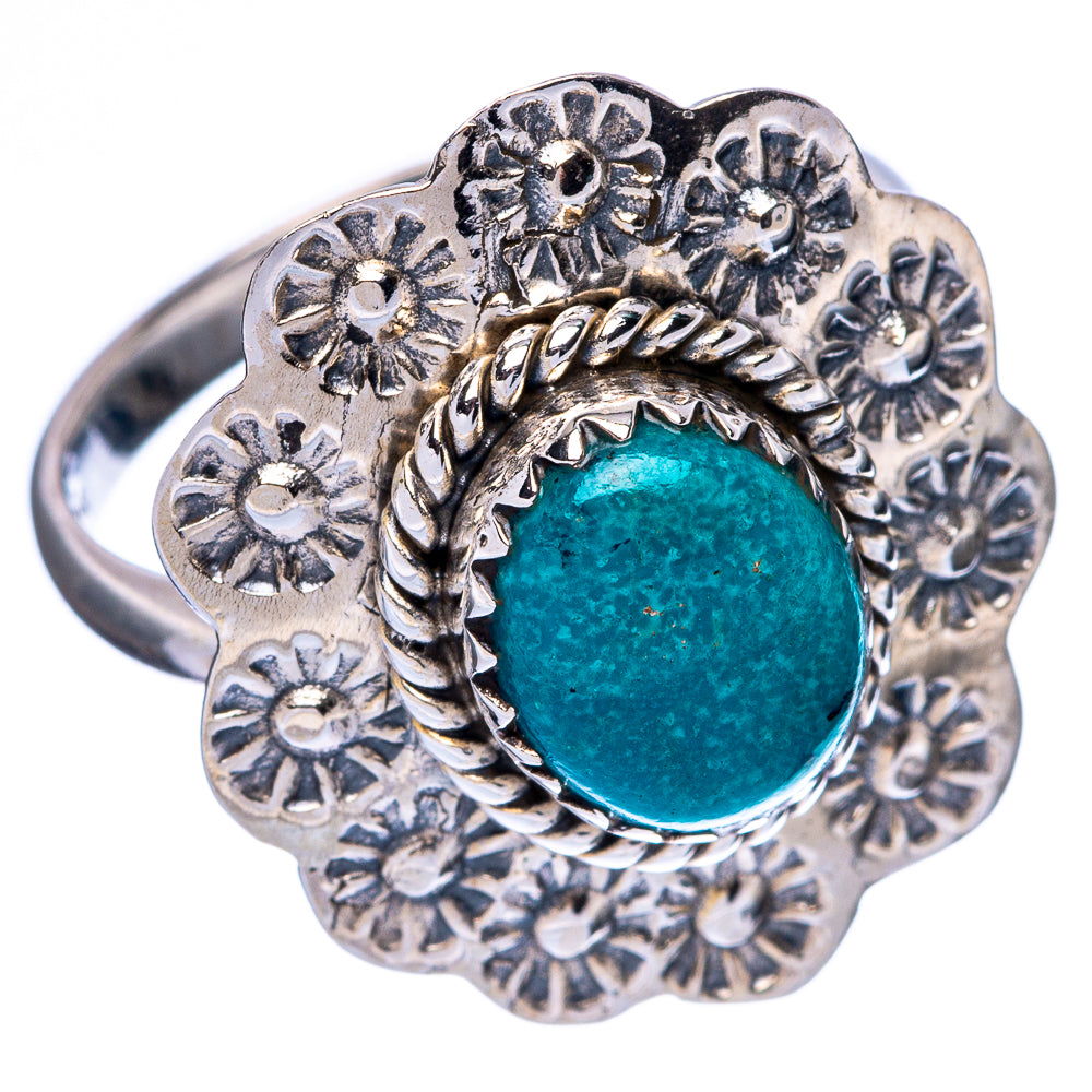 Tibetan Turquoise Ring Size 8.5 (925 Sterling Silver) R146213
