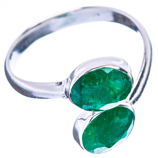 Green Sillimanite Dainty Ring Size 8 Adjustable (925 Sterling Silver) R5128