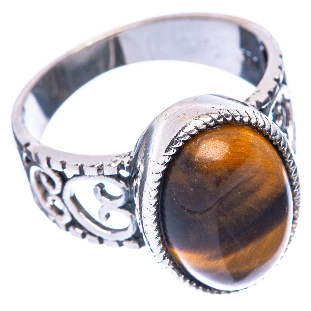 Tiger Eye 925 Sterling Silver Ring Size 7.75 (925 Sterling Silver) R5411