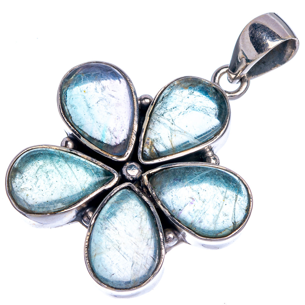 Blue Fluorite Pendant 1 1/2" (925 Sterling Silver) P39808