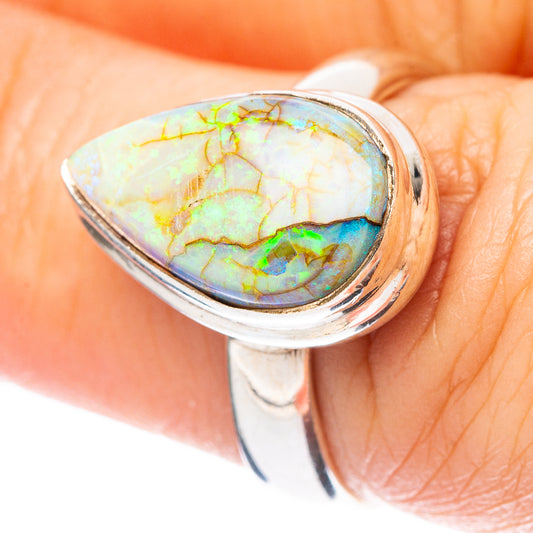 Rare Sterling Opal Ring Size 7 (925 Sterling Silver) R4357