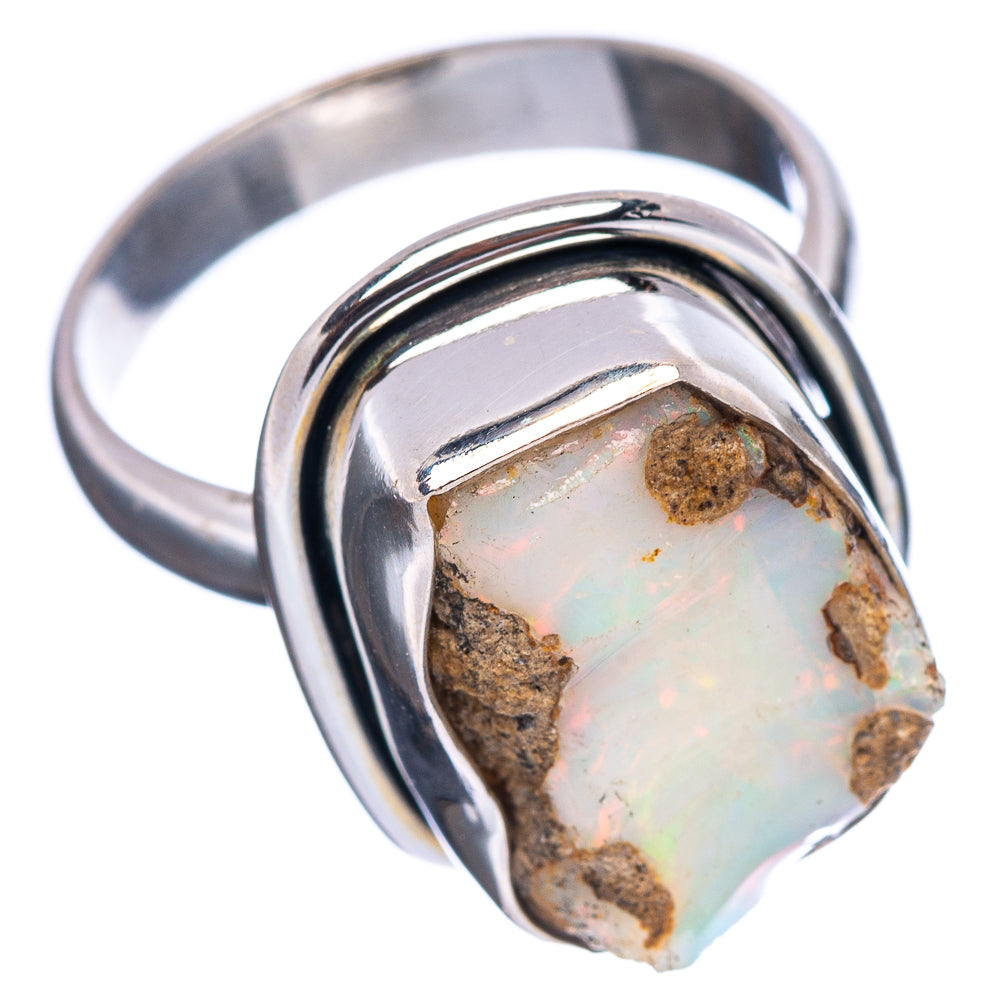 Premium Raw Ethiopian Opal Ring Size 6.75 (.925 Sterling Silver)