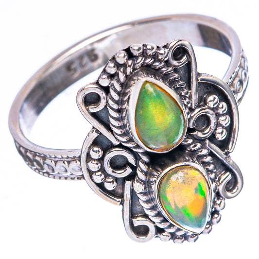 Rare Ethiopian Opal Ring Size 7.5 (925 Sterling Silver) R4075