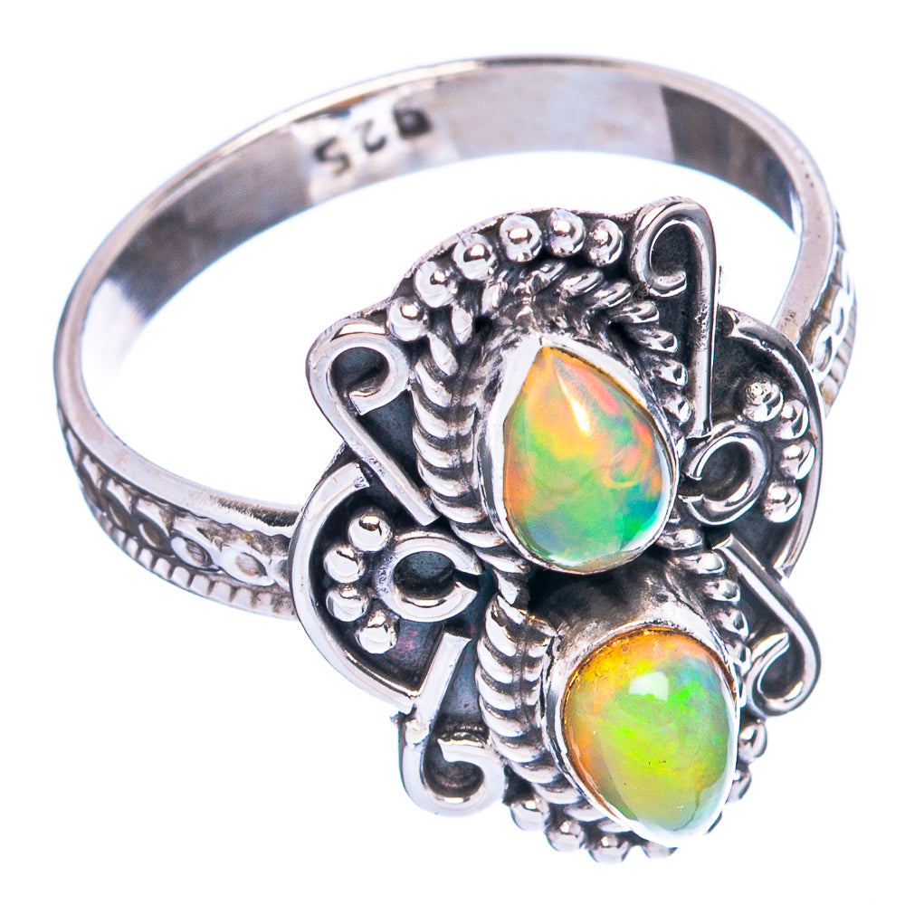 Rare Ethiopian Opal Ring Size 6.75 (925 Sterling Silver) R3701