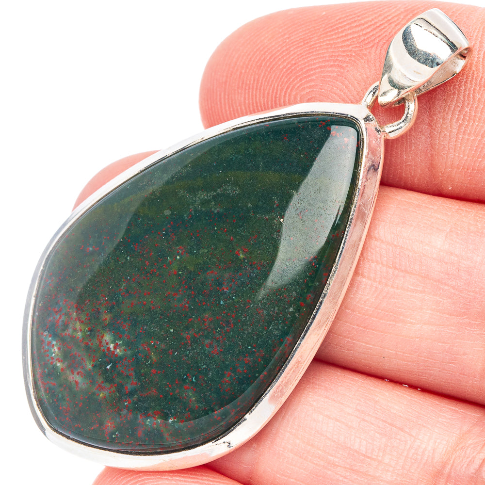 Bloodstone Pendant 1 7/8" (925 Sterling Silver) P44632