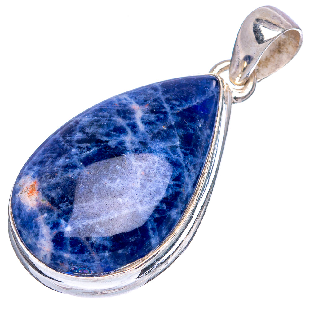 Sodalite Pendant 1 3/8" (925 Sterling Silver) P43510