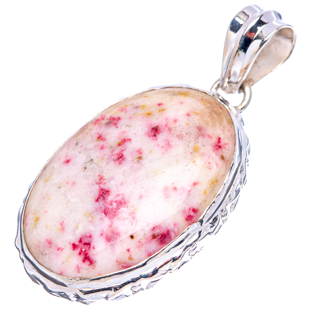 Cinnabar Pendant 1 5/8" (.925 Sterling Silver)