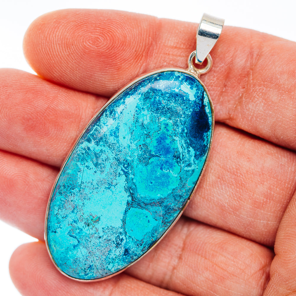 Premium Shattuckite Pendant 2 1/4" (.925 Sterling Silver)