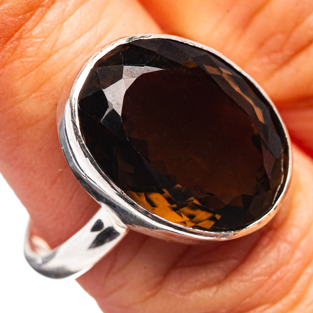 Premium Smoky Quartz Ring Size 7.75 (.925 Sterling Silver)