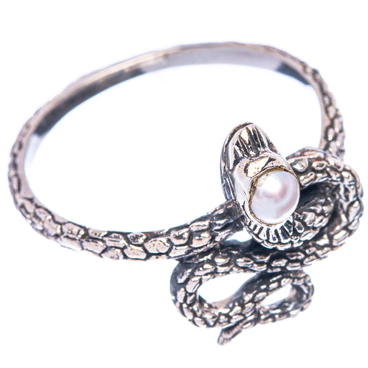 Rainbow Moonstone Snake 925 Sterling Silver Ring Size 7.75 (925 Sterling Silver) R5473