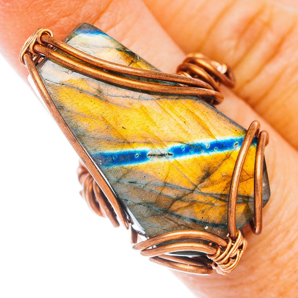 Spectrolite Wire Wrap Ring Size 6 (Copper)