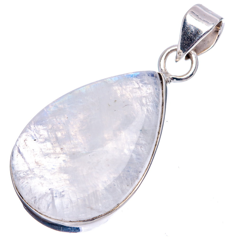 Premium Rainbow Moonstone Pendant 1 5/8" (.925 Sterling Silver)
