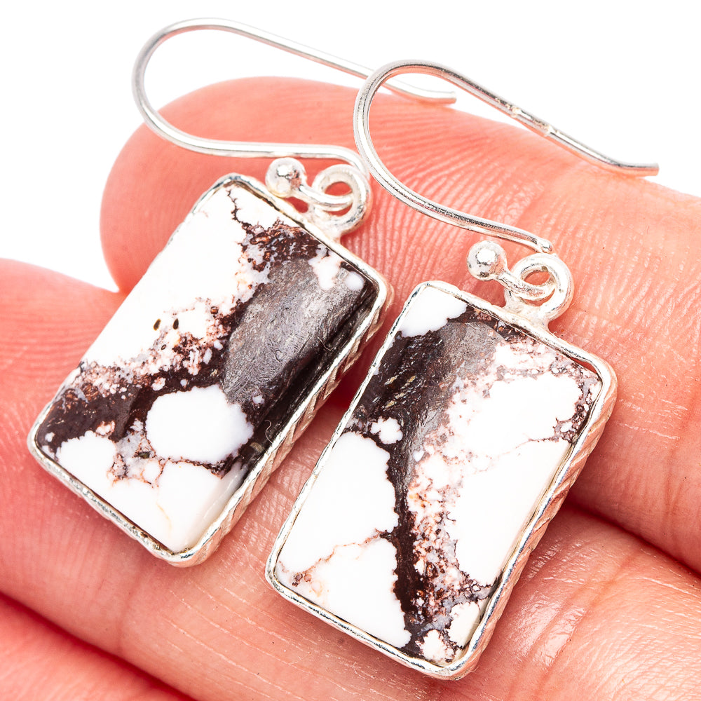 Wild Horse Jasper Earrings 1 1/4" (925 Sterling Silver) E2428